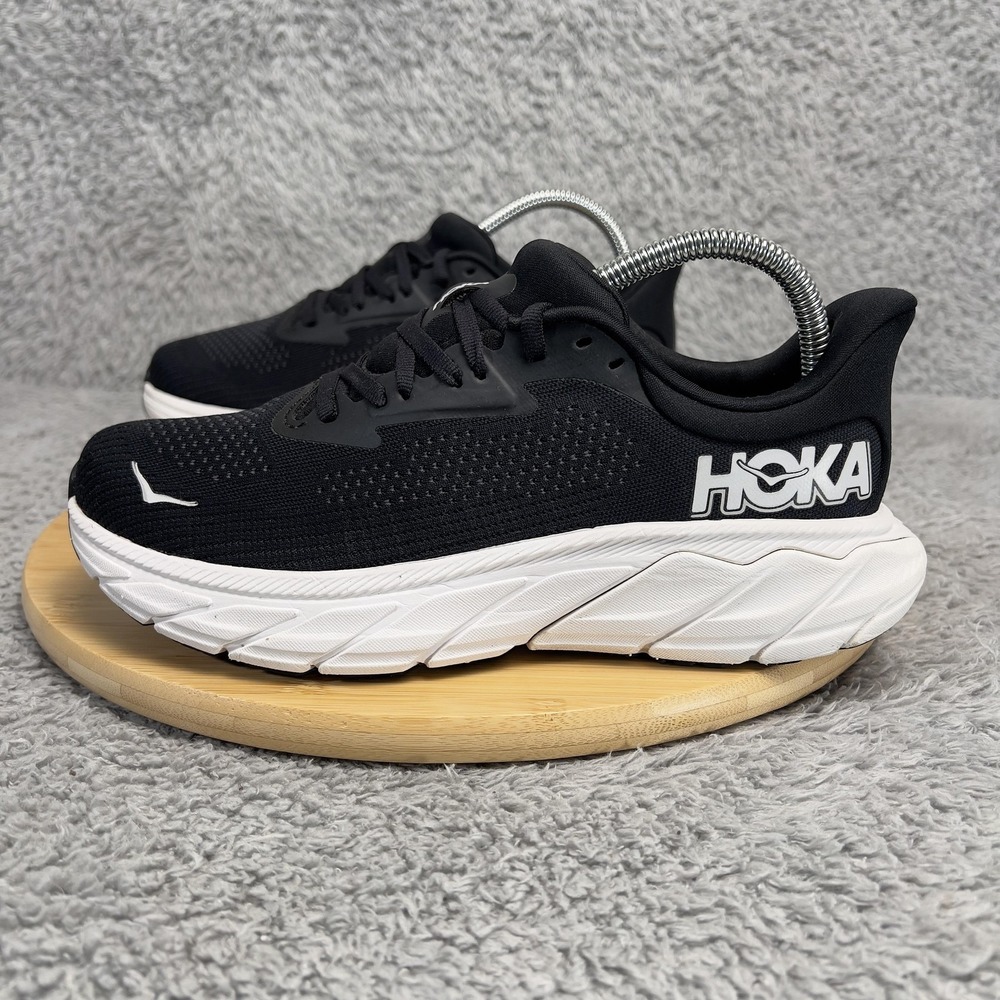 Hoka One One Arahi 7 Shoes Womens 7.5 Black White Running Cushioned Wide 1147880
